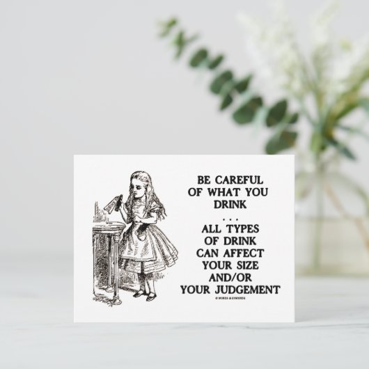 Wonderland飲み物には気を付けなさい（アリス） ポストカード (スタンド正面)