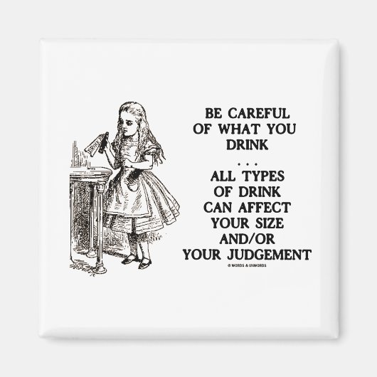 Wonderland飲み物には気を付けなさい(アリス) マグネット (正面)