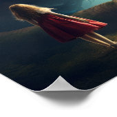 Wonderland お洒落 Postのキャタピラーとアリス ポスター (角)