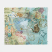 Wonderland - Alice In Wonderland フリースブランケット (正面(横))