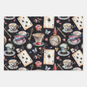 Wonderland Alice Pattern ラッピングペーパーシート (正面3)