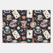 Wonderland Alice Pattern ラッピングペーパーシート (正面)