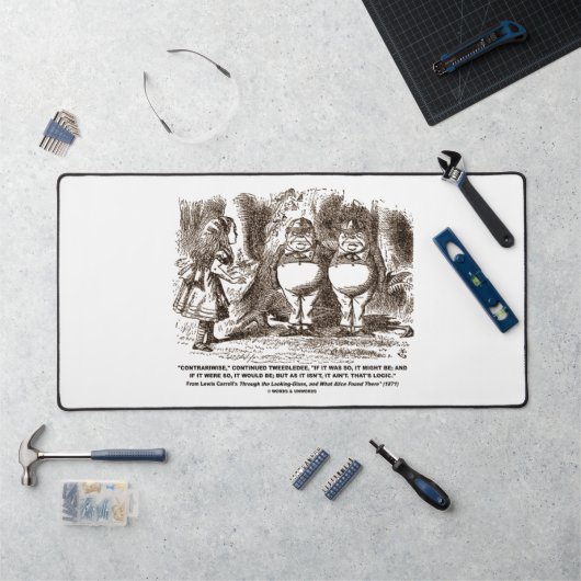 Wonderland Alice Tweedledum Tweedledee Logic Qte デスクマット (ワークステーション)