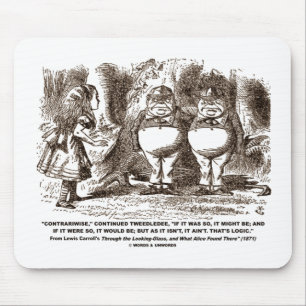 Wonderland Alice Tweedledum Tweedledee Logic Qte マウスパッド