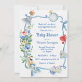 Wonderland Baby ShowerでAliceに遅れを取らないで 招待状 (正面)