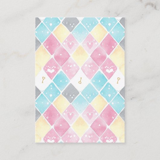 Wonderland Baby Shower Bookリクエスト エンクロージャーカード (裏面)