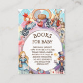 Wonderland Baby Shower Bookリクエスト エンクロージャーカード (正面)