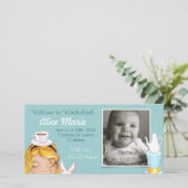 Wonderland Birth Announcement Blueへようこそ 案内状 (スタンド正面)