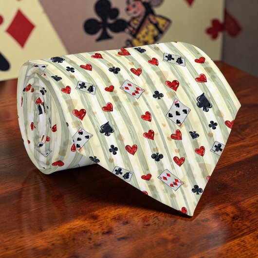 Wonderland Cards Pattern Necktie Tie ネクタイ