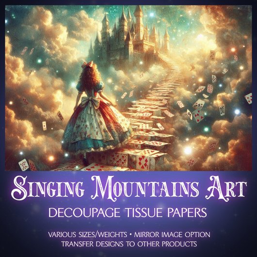 Wonderland Castle In The Clouds Decoupage 薄葉紙