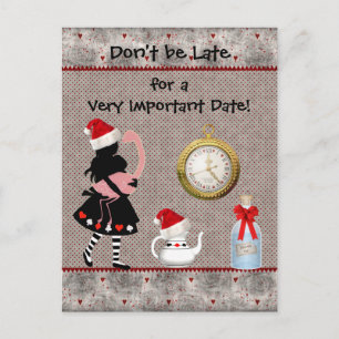 Wonderland Christmas Save the Date Baby Shour 案内ポストカード