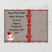 Wonderland Christmas Save the Date Baby Shour 案内ポストカード (裏面)