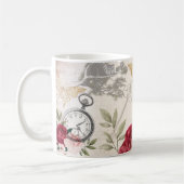 Wonderland Collageでヴィンテージアリスを飲む コーヒーマグカップ (左)