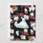 Wonderland Floral Bridal Shower Tea Party サンキューカード (裏面)