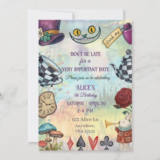 Wonderland Invitation 招待状 (正面)