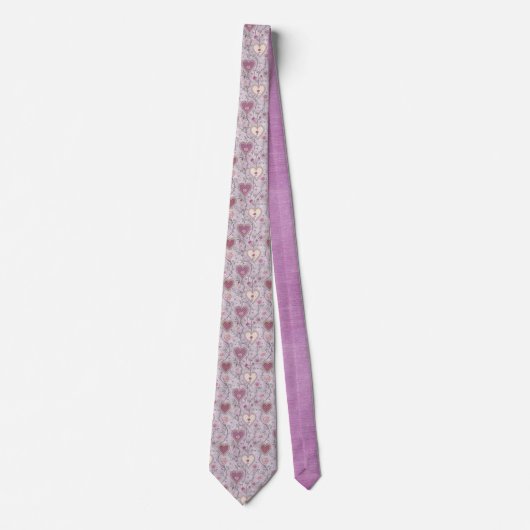 Wonderland Lilac Classic Pattern Necktie Tie ネクタイ (正面)