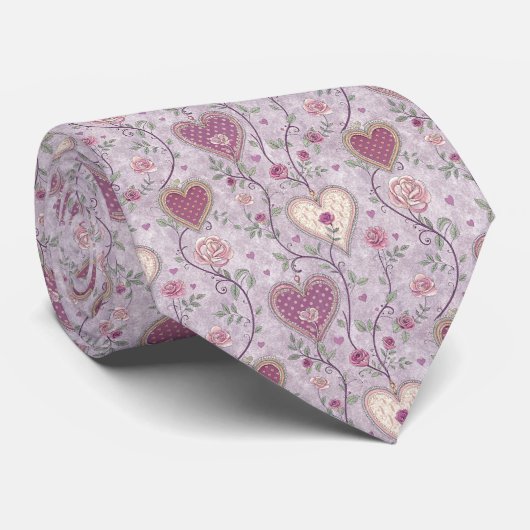 Wonderland Lilac Classic Pattern Necktie Tie ネクタイ (ロール)