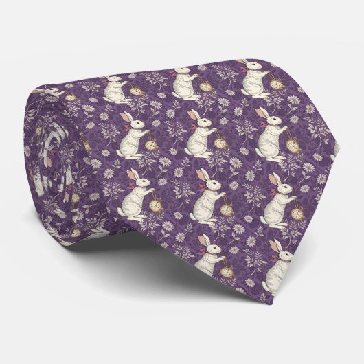 Wonderland Lilac Classic Pattern Necktie Tie ネクタイ (ロール)