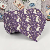Wonderland Lilac Classic Pattern Necktie Tie ネクタイ