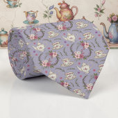 Wonderland Lilac Classic Pattern Necktie Tie ネクタイ