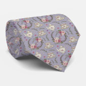Wonderland Lilac Classic Pattern Necktie Tie ネクタイ (ロール)