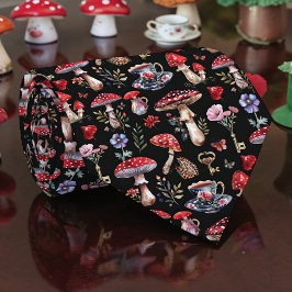Wonderland Mushroom Pattern Necktie Tie ネクタイ
