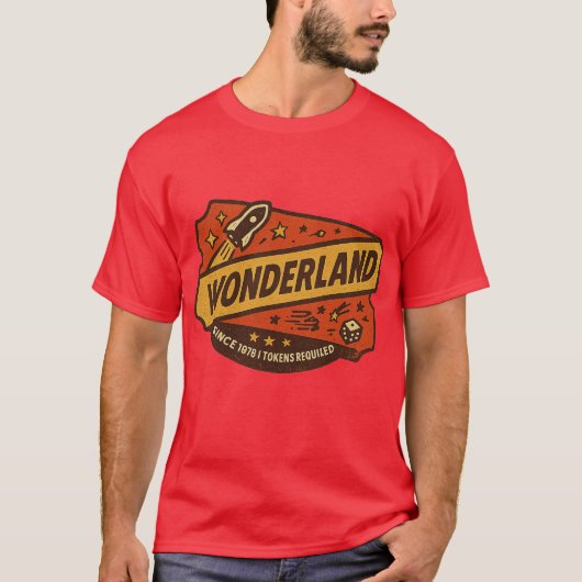 Wonderland Park - Revere, MA Retro Greyhound Racin Tシャツ (正面)