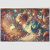 Wonderland Rabbit Hole Fantasy Art Decoupage 薄葉紙 (正面)