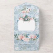 Wonderland Storybookのおとぎ話ヴィンテージアリス オールインワン招待状 (外側)