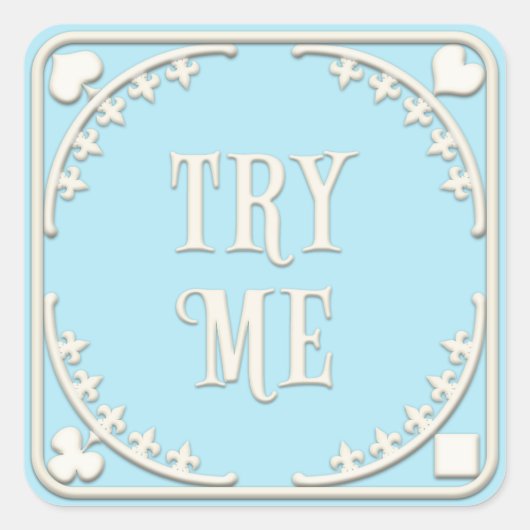 Wonderland Teaパーティーが青を誘う スクエアシール (正面)