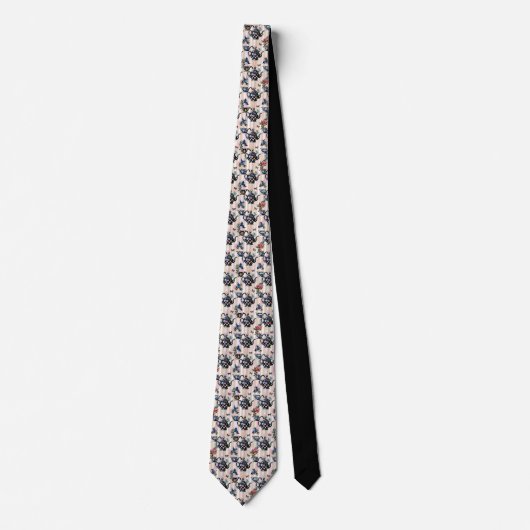 Wonderland Teapot Pattern Necktie Tie ネクタイ (正面)