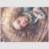 Wonderland Whimsy Alice and Rabbit Decoupage 薄葉紙 (正面)