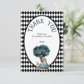 Wonderland with Black White Diamonds Birthday サンキューカード (スタンド正面)