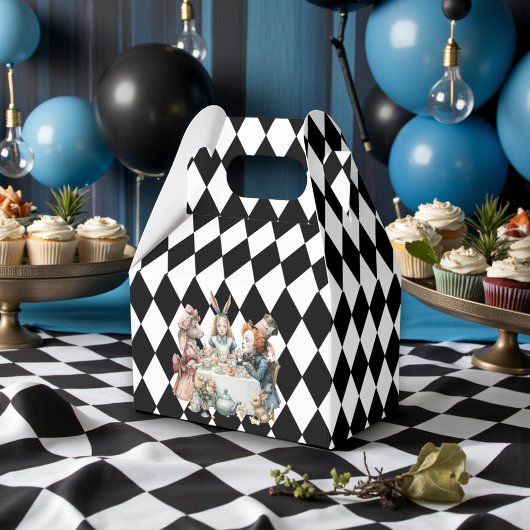 Wonderland with Black White Diamonds Birthday フェイバーボックス