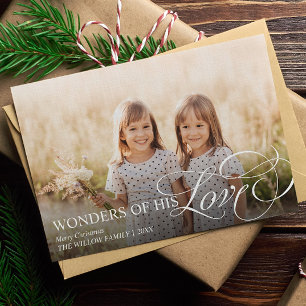 Wonders of His Love クリスマス 4枚 写真入りカード