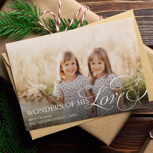 Wonders of His Love クリスマス 4枚 写真入りカード