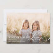 Wonders of His Love Christian Christmas 4 Photo シーズンカード (正面)