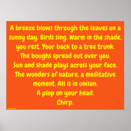 "Wonders Of Nature", humor, meditation ポスター