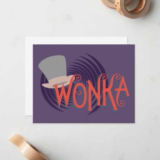 Wonka Spiral Logo ノートカード (正面/裏面インサイチュ)