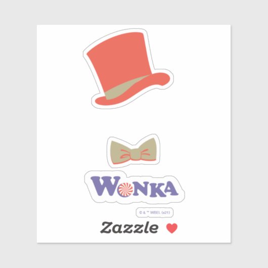Wonka Top Hat & Bow Tie シール (シート)