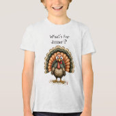 Wonky Quirky Turkey What's For Dinner? キッズ トライブレンドＴシャツ (正面)