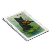 Wonky Zoo Black Kitty Spiral Photo Notebook ノートブック (右側)