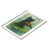 Wonky Zoo Black Kitty Spiral Photo Notebook ノートブック (左側)