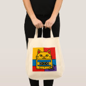 Wonky Zoo – Catsette Tote Bag トートバッグ (正面(商品))