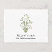 Wonky Zoo Lovely Snowdrops Postcard シーズンポストカード (正面)