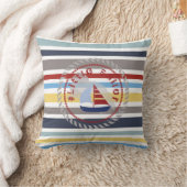 WONZ限定の小さなセーラーのシャツによるデザイン クッション (ブランケット)