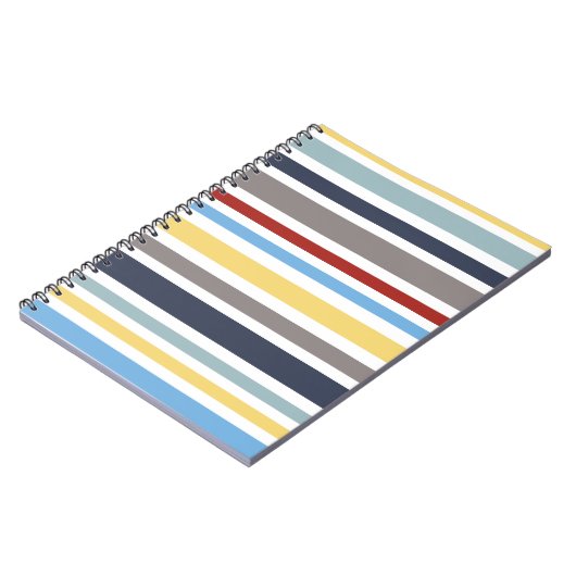 wonz stripes nautical By Shirt to Design ノートブック (左側)