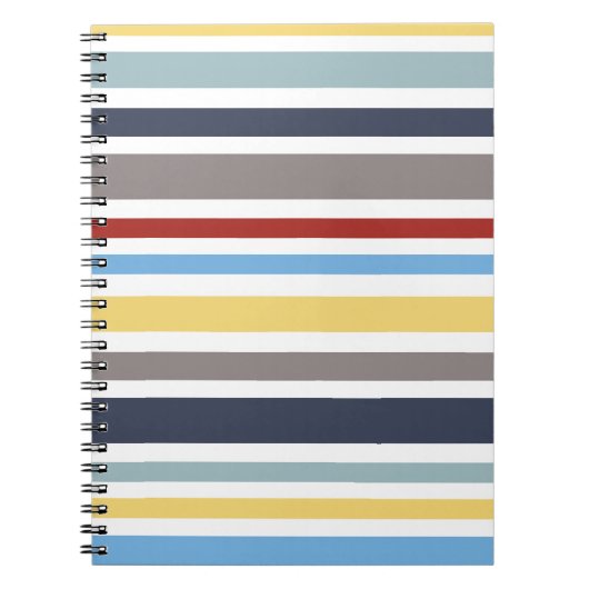 wonz stripes nautical By Shirt to Design ノートブック (正面)