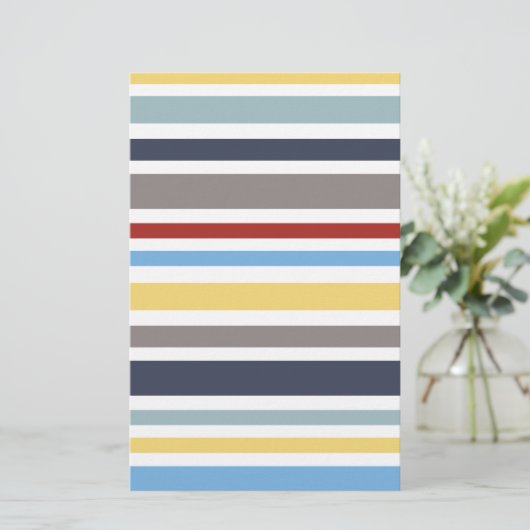 wonz stripes nautical By Shirt to Design 便箋 (スタンド正面)