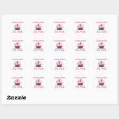 Woo Hooo I'm 2 Pink Sticker ラウンドシール (シート)